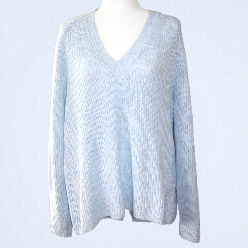 Elizabeth and James Light Blue V-Neck Sweater